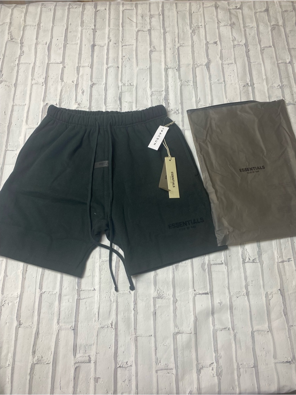 Fear of God ESSENTIALS Men’s Black Drawstring Athletic Shorts